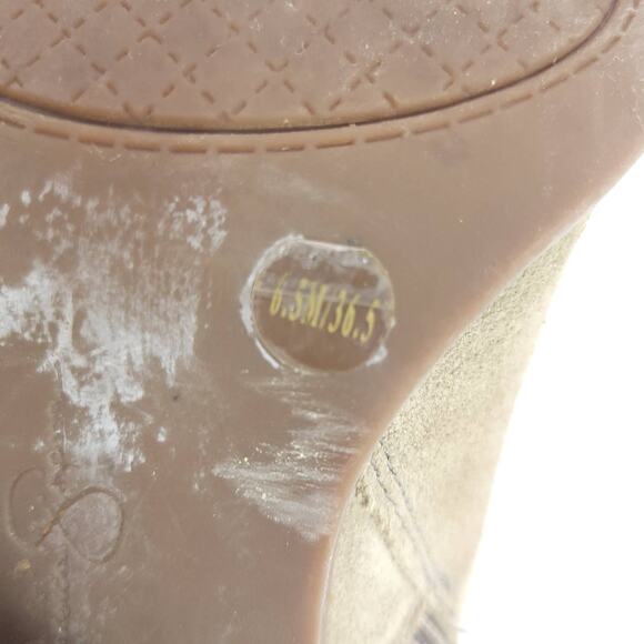 Jessica Simpson Tan Suede Leather Tassel Ankle Bootie Size 6.5 - Picture 7 of 9